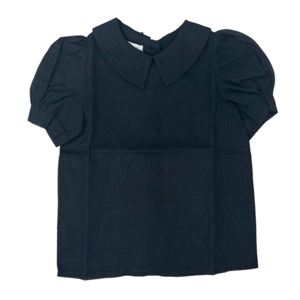 🆕 Holley + Sage NWOT Black Puff Sleeve Shirt. Size 3T.